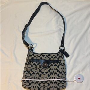 Coach Black and Gray Shoulder Bag